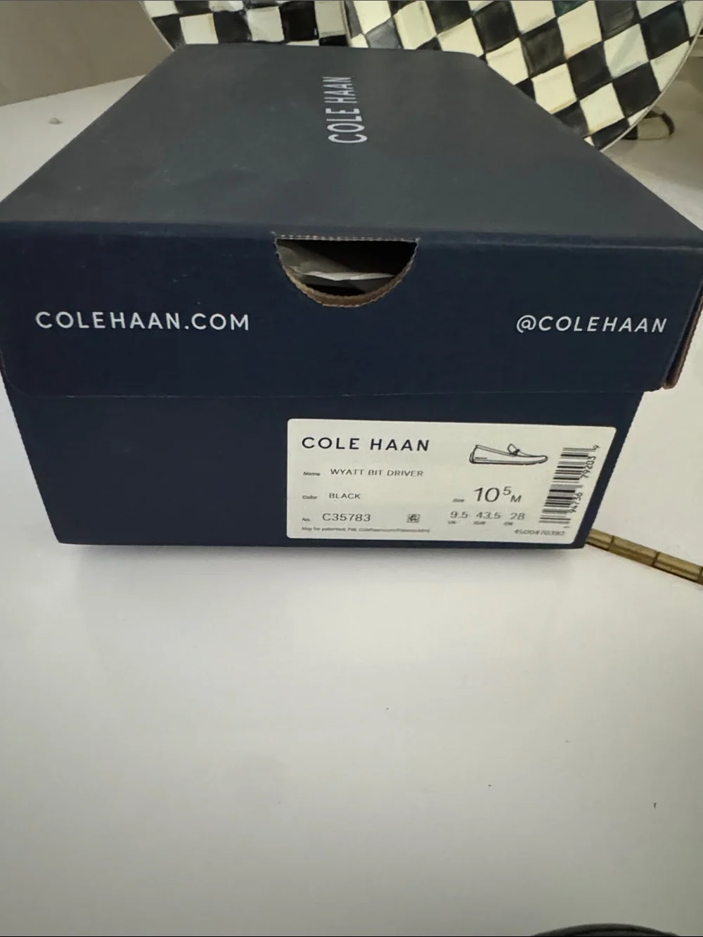 Cole Haan Black Leather Wyatt Bit Driver Loafers